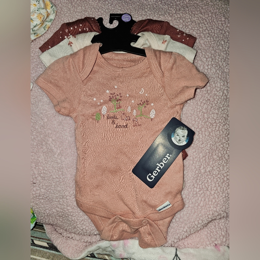 Gerber Dusty Rose Kids One Piece Bodysuit